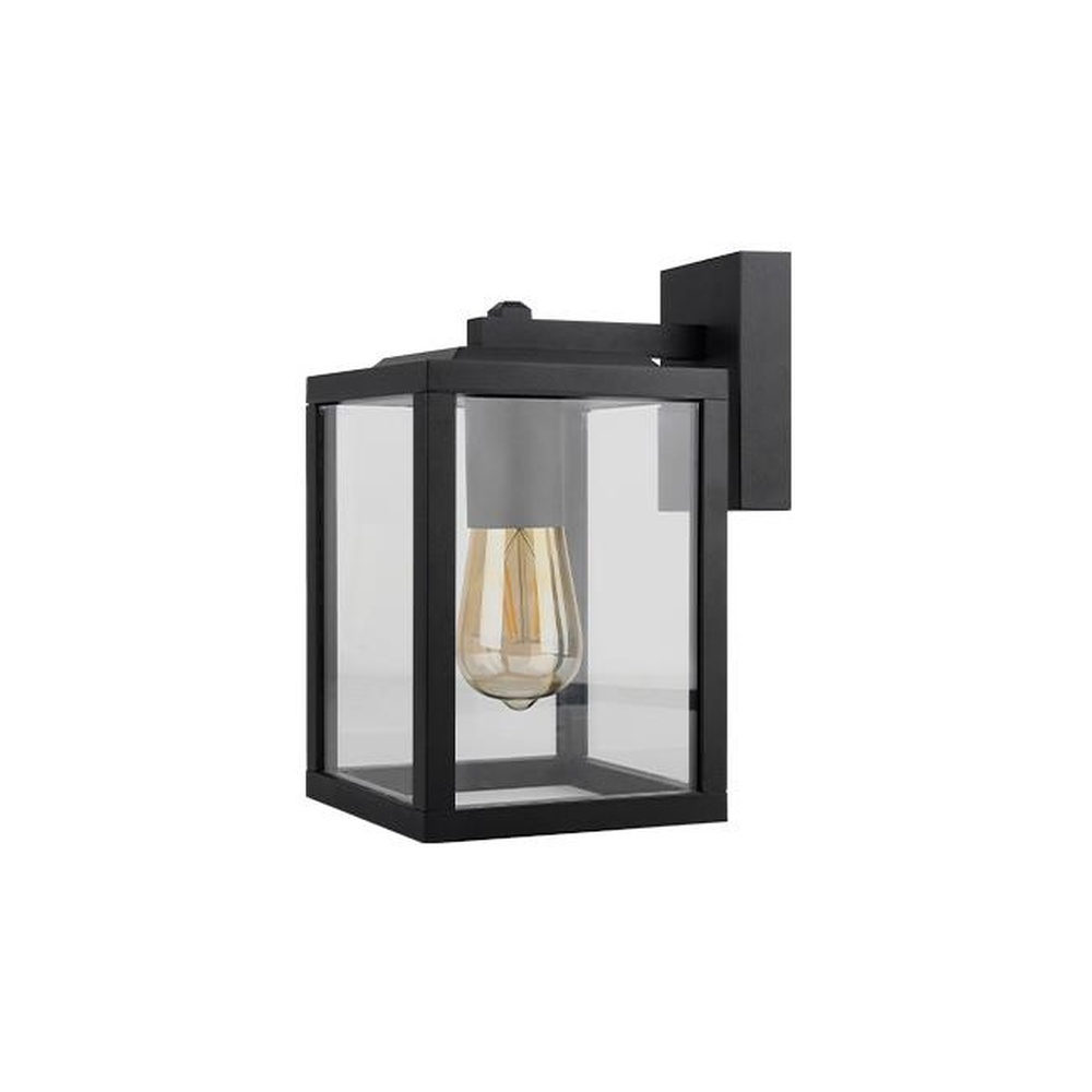 Lyora Zwarte buitenlampLidio met glas - 554